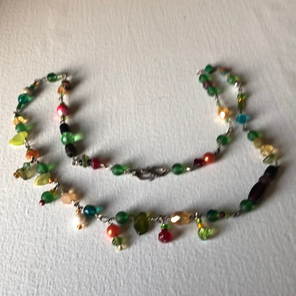 Multi colored beaded necklace. Fun piece! - Picture 3 of 4